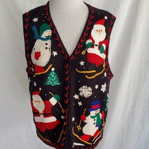 Skiing Christmas Sweater Vest